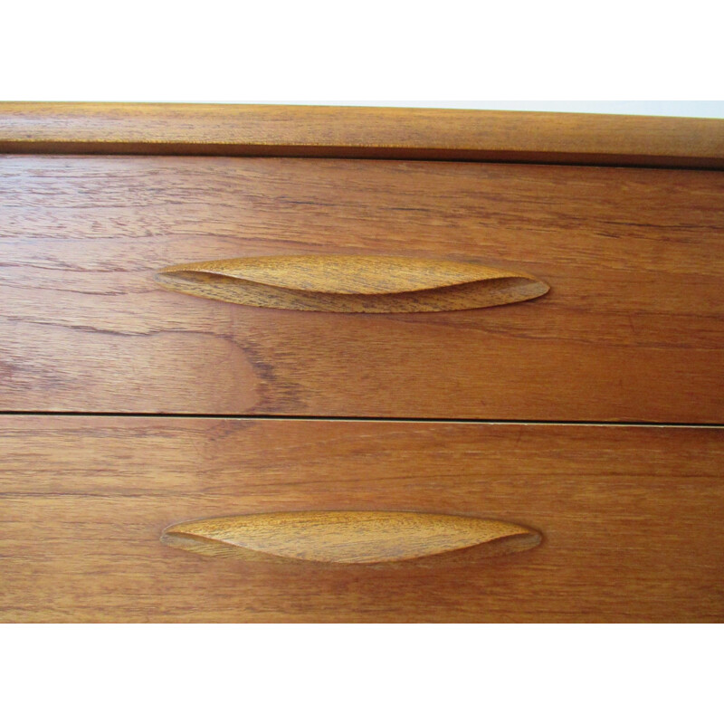 Vintage chest of drawers by Guille in teakwood 1960