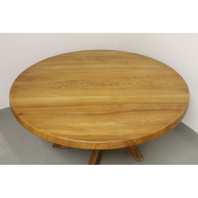 Vintage T21 table by Pierre Chapo in solid elmwood 1970