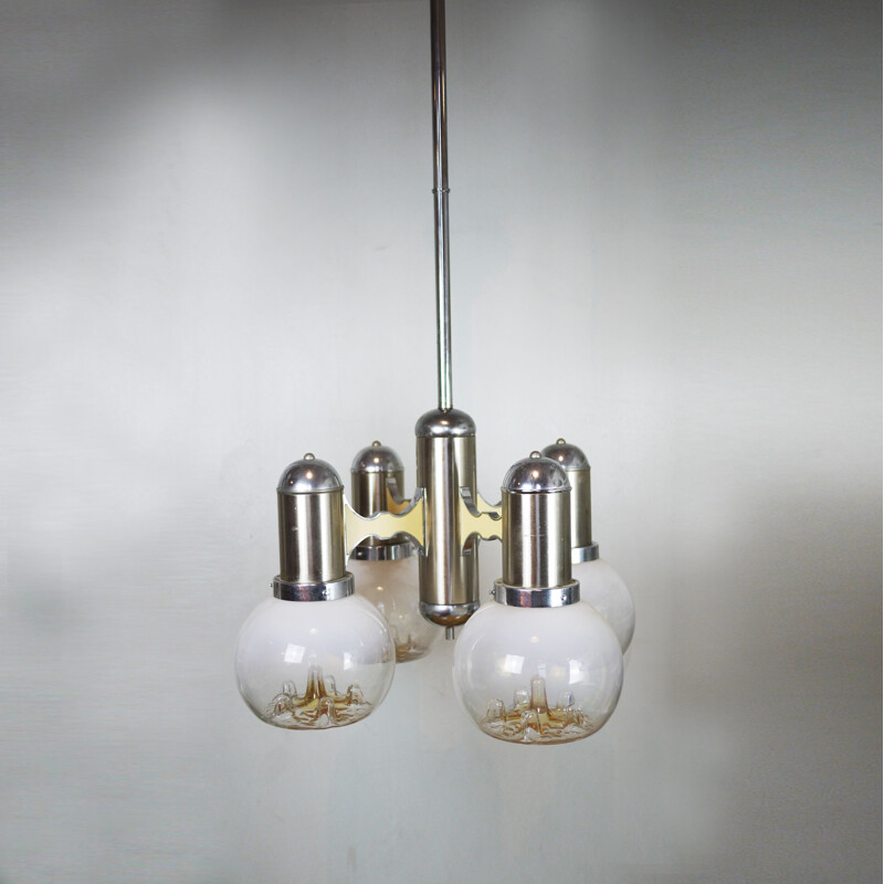 Vintage Murano glass pendant lamp, Italy 1970