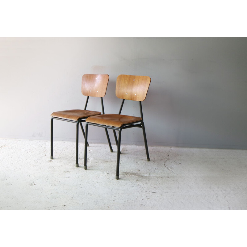 Vintage danish stacking chair in bentwood 1960