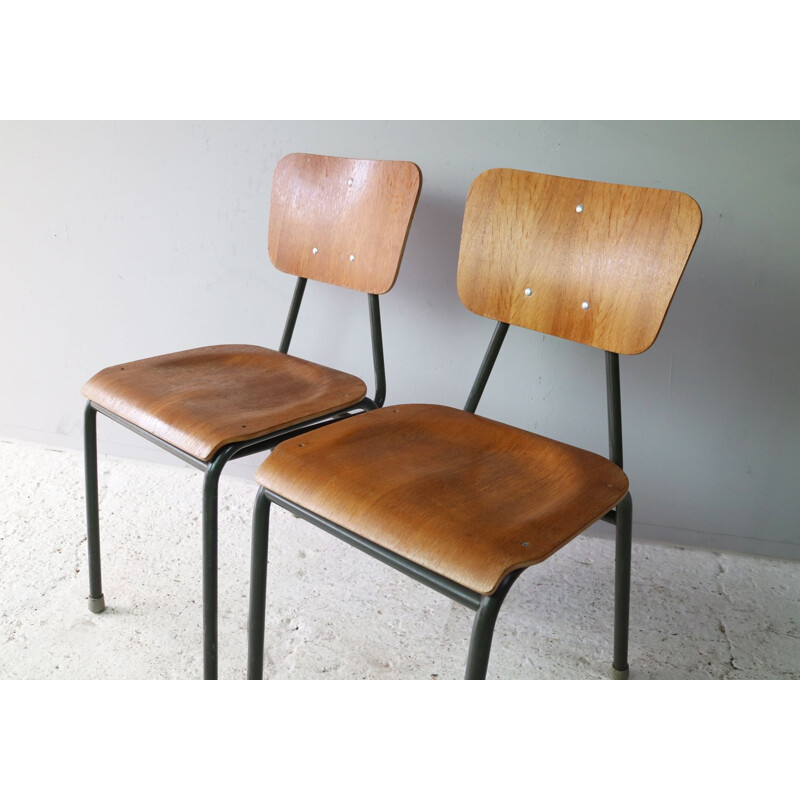 Vintage danish stacking chair in bentwood 1960