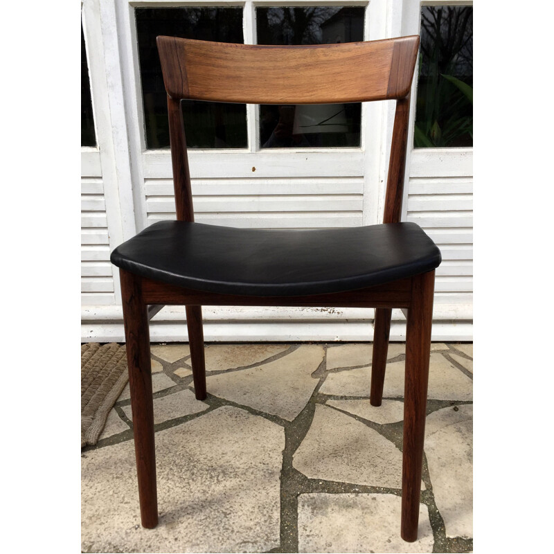 Set of 4 vintage chairs model N 39 rosewood by Henry Rosengren Hansen for Brande Møbelindustri