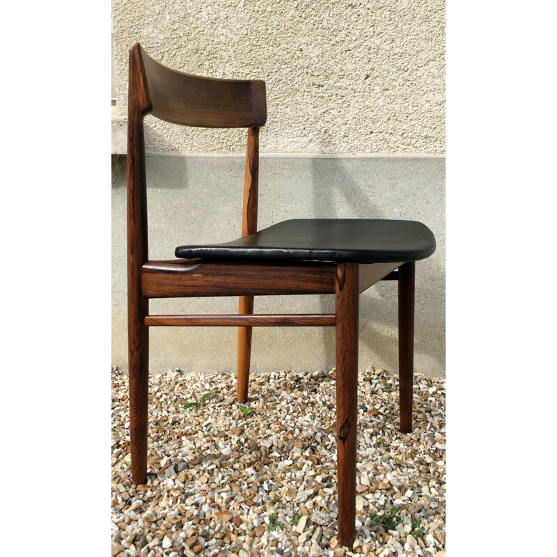 Set of 4 vintage chairs model N 39 rosewood by Henry Rosengren Hansen for Brande Møbelindustri