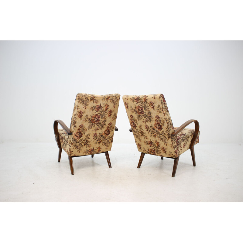 Pair of vintage armchairs by Jindřich Halabala 1960s