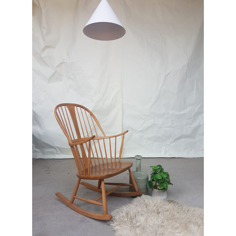 Vintage elm tree Rocking Chair by Ercol 1970