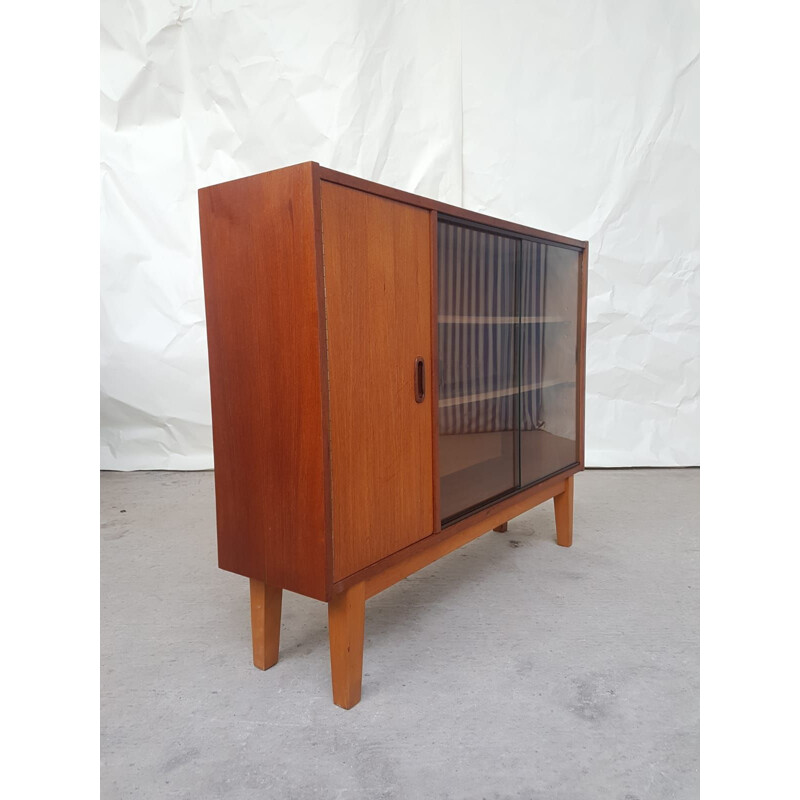 Vintage chest of drawers in Teak and Glass 1970