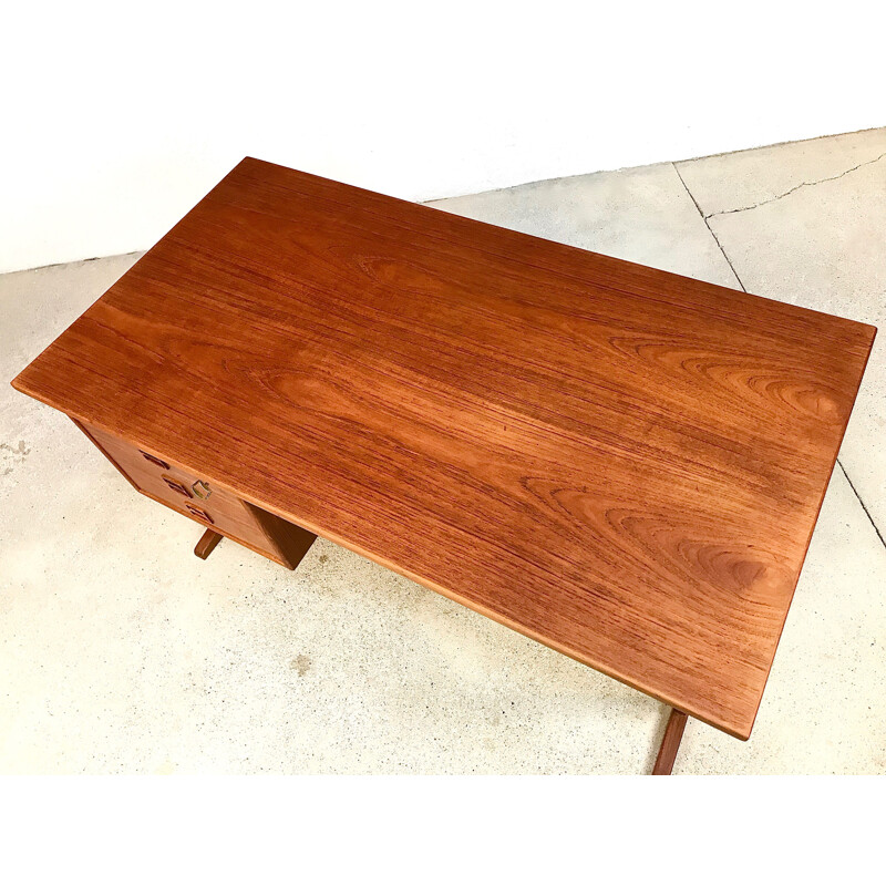 Vintage teak desk by Arne Vodder 1960s