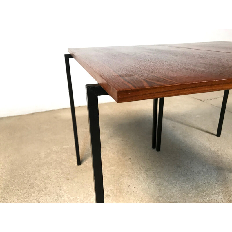 Pair of vintage side tables in walnut