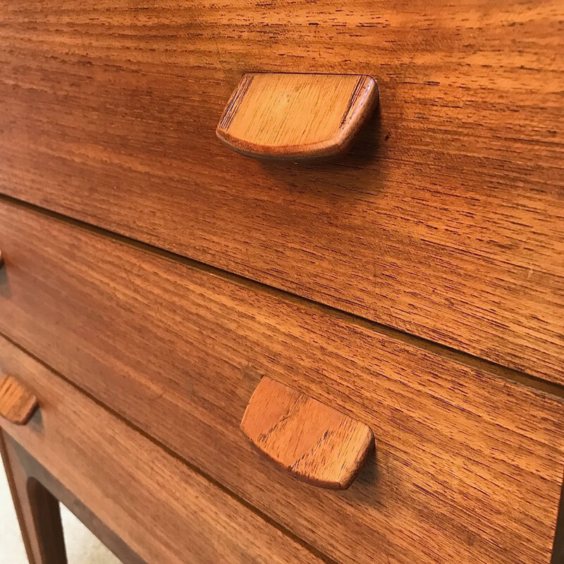 Scandinavian chest of 3 drawers in teak by Poul Volther for FDB, 1960s