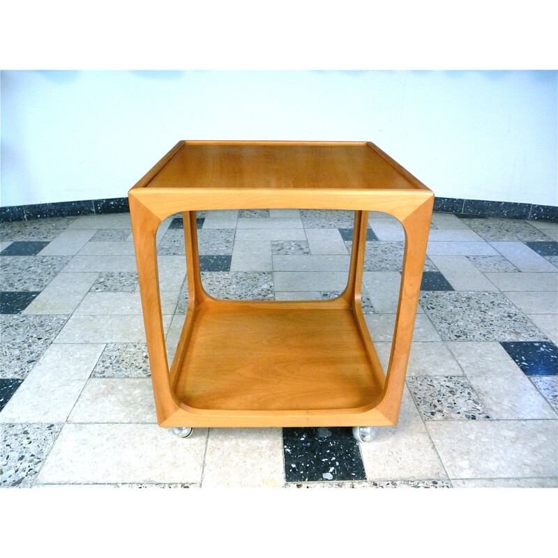 Vintage serving trolley in ash by Wilhelm Renz