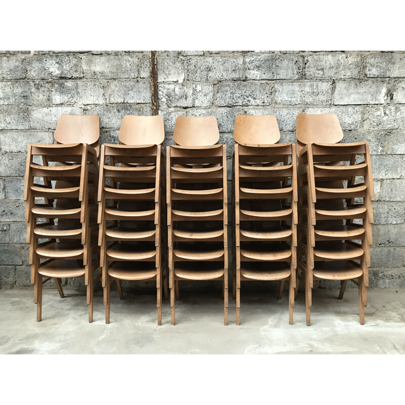 Vintage wooden modernist chairs