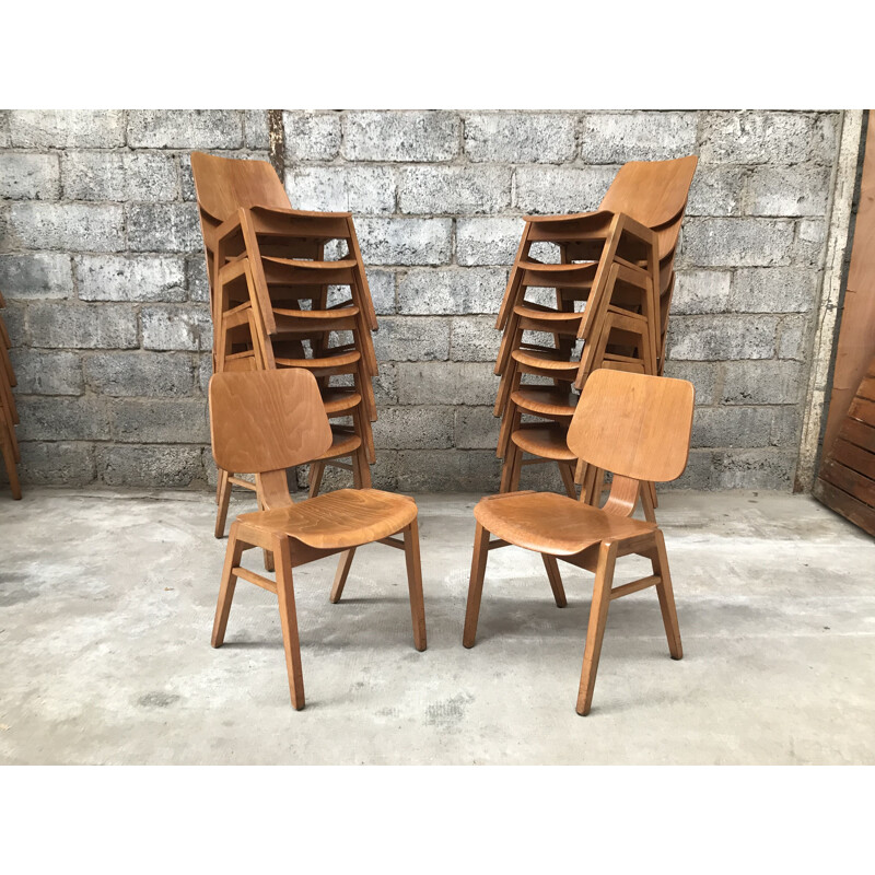 Vintage wooden modernist chairs