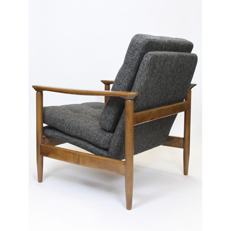 Beech and grey fabric armchair, Edmund HOMA - 2000s