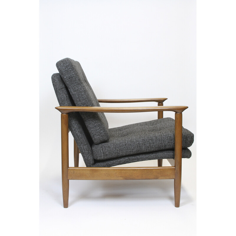 Beech and grey fabric armchair, Edmund HOMA - 2000s