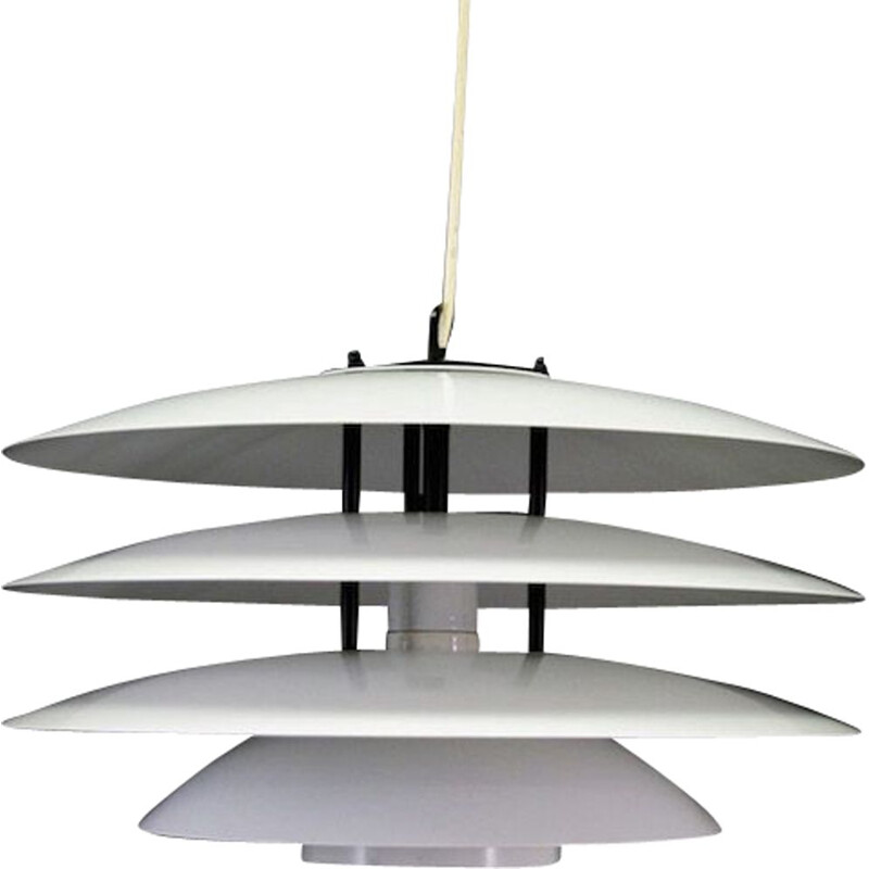Vintage pendant lamp in white metal by Laterna Danica