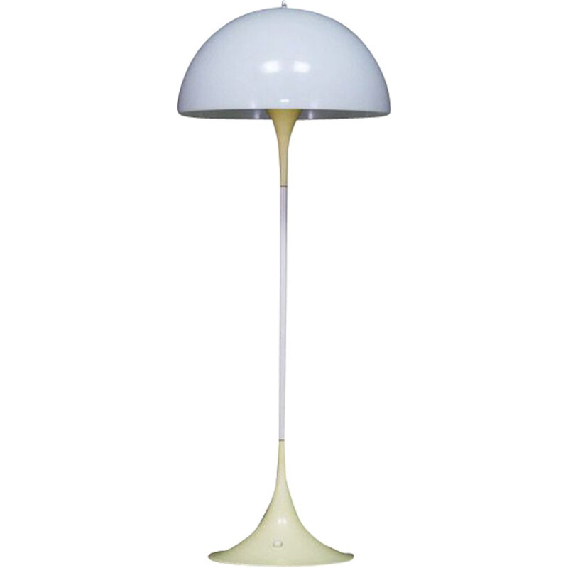 Vintage white floor lamp by Verner Panton for Louis Poulsen