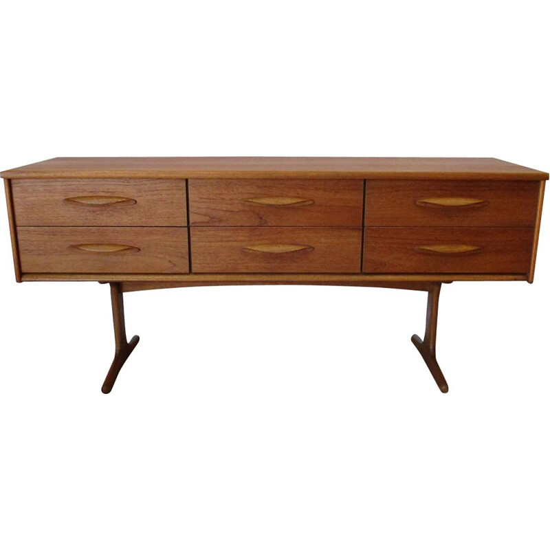 Vintage chest of drawers by Guille in teakwood 1960