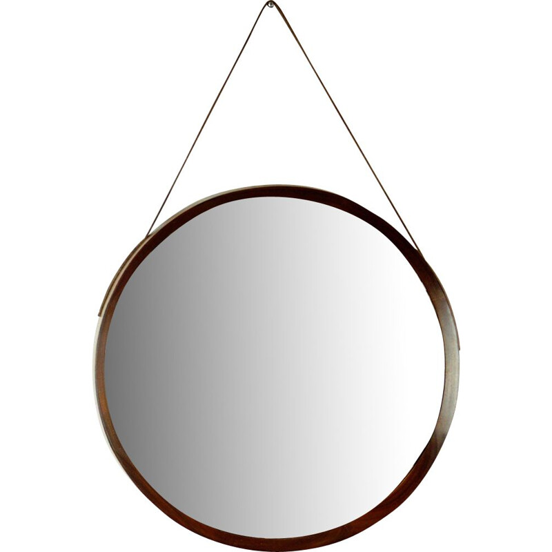 Vintage mirror circular Italian Midcentury