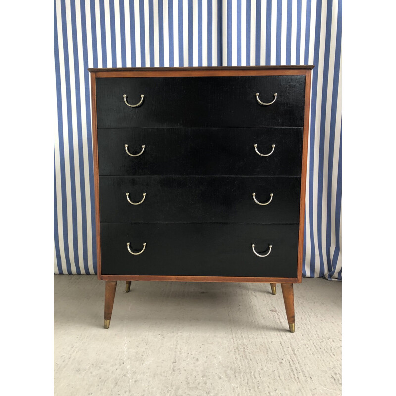 Vintage danish chest of drawers in teakwood 1950