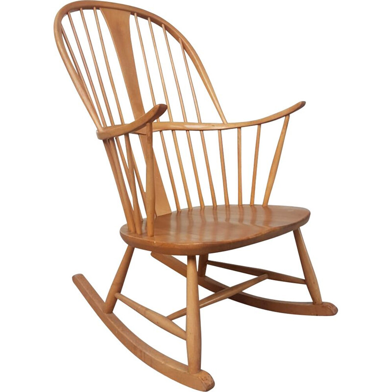 Vintage elm tree Rocking Chair by Ercol 1970