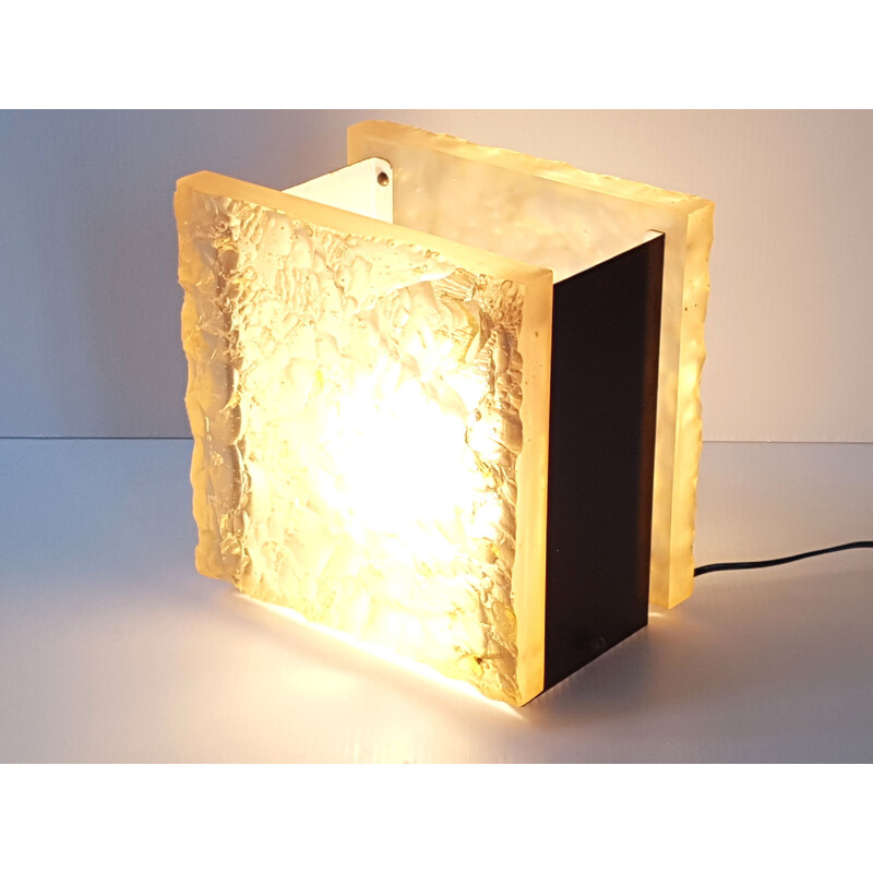 Vintage Dalllux n 400 lamp by Serge Mouille in resin and steel 1960