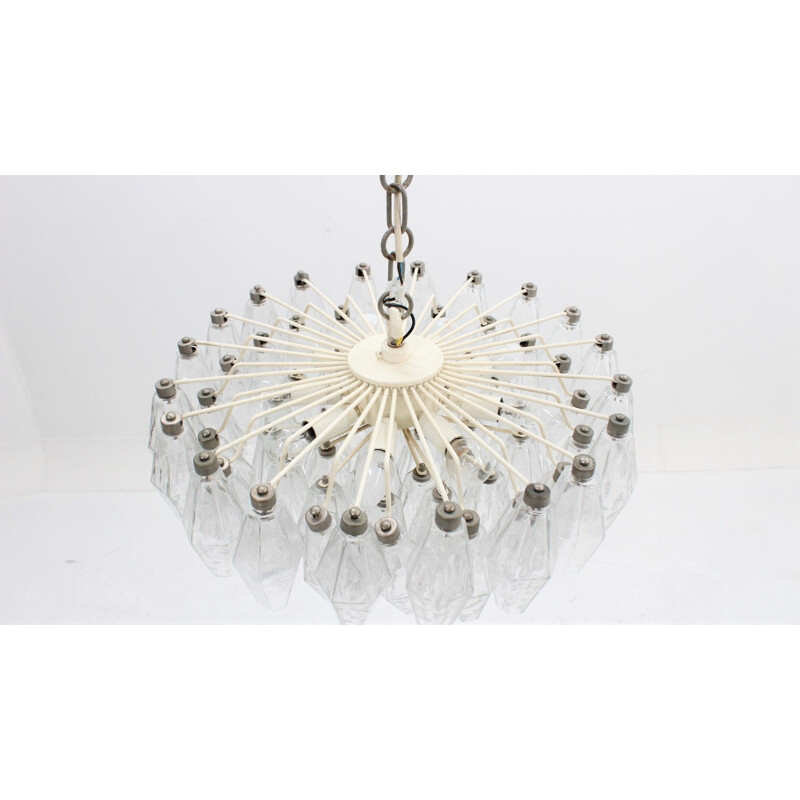 Vintage chandelier Poliedri by Carlo Scarpa for Venini, 1960s