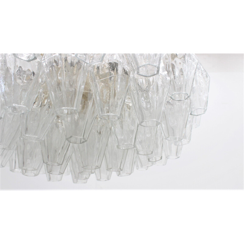 Vintage chandelier Poliedri by Carlo Scarpa for Venini, 1960s