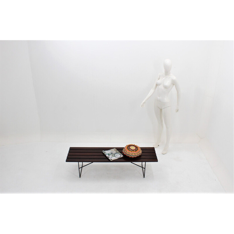 Vintage bench in rosewood Italy 1950s