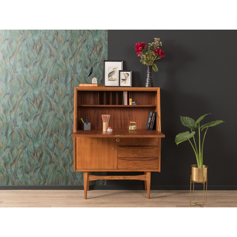 Secretary vintage desk in walnut 1950s