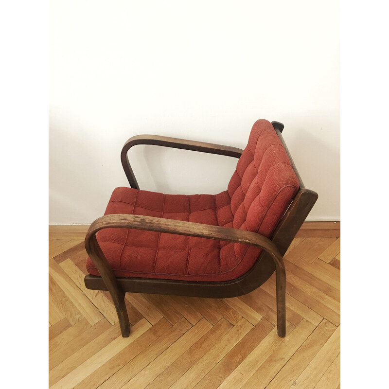 Vintage armchair by Karel Kozelka and Antonin Kropacek 1940s