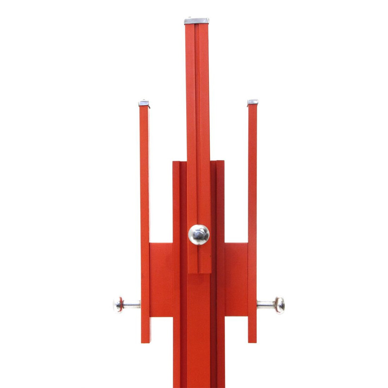 Vintage red coat rack by Carlo de Carli for Fiarm