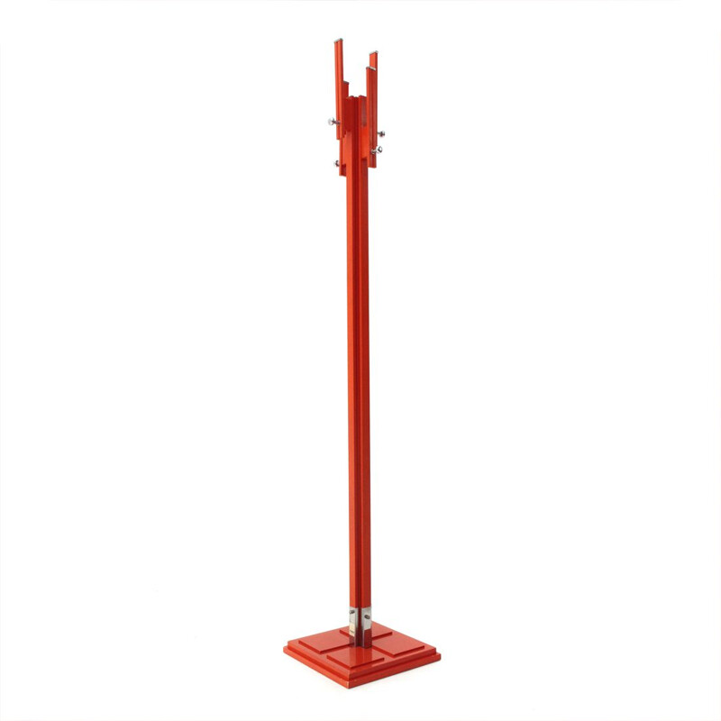 Vintage red coat rack by Carlo de Carli for Fiarm