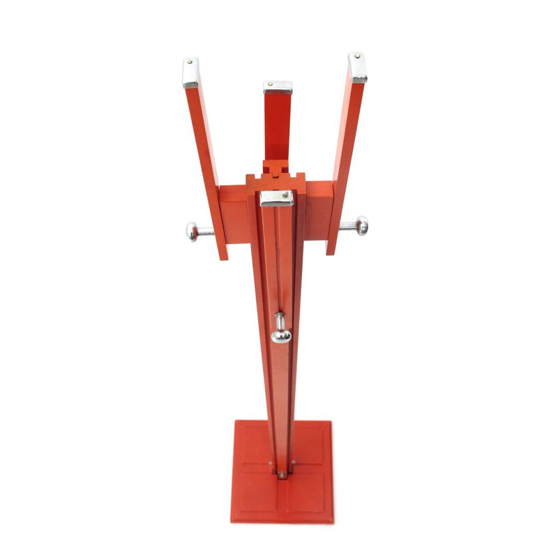 Vintage red coat rack by Carlo de Carli for Fiarm