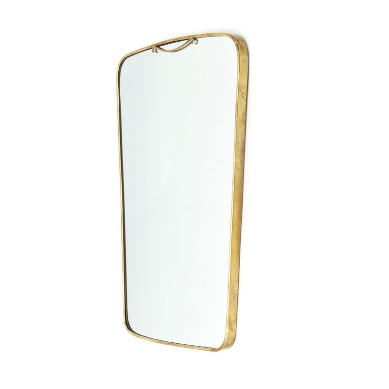 Miroir vintage en laiton italien