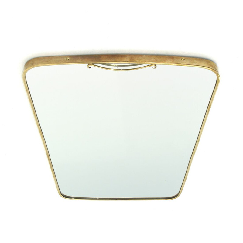 Miroir vintage en laiton italien