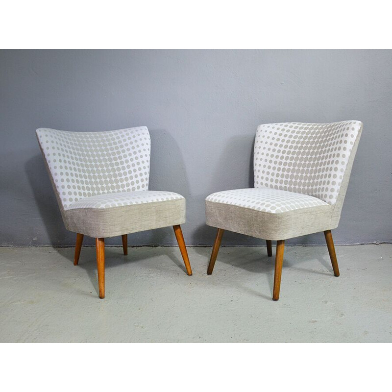 Set of 2 vintage cocktail chairs 1950