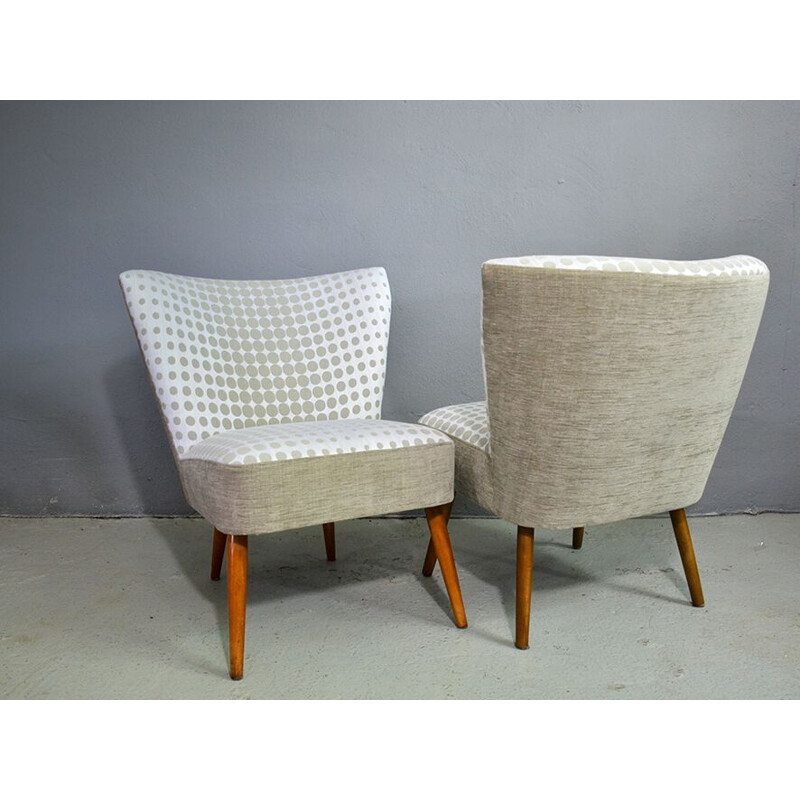 Set of 2 vintage cocktail chairs 1950