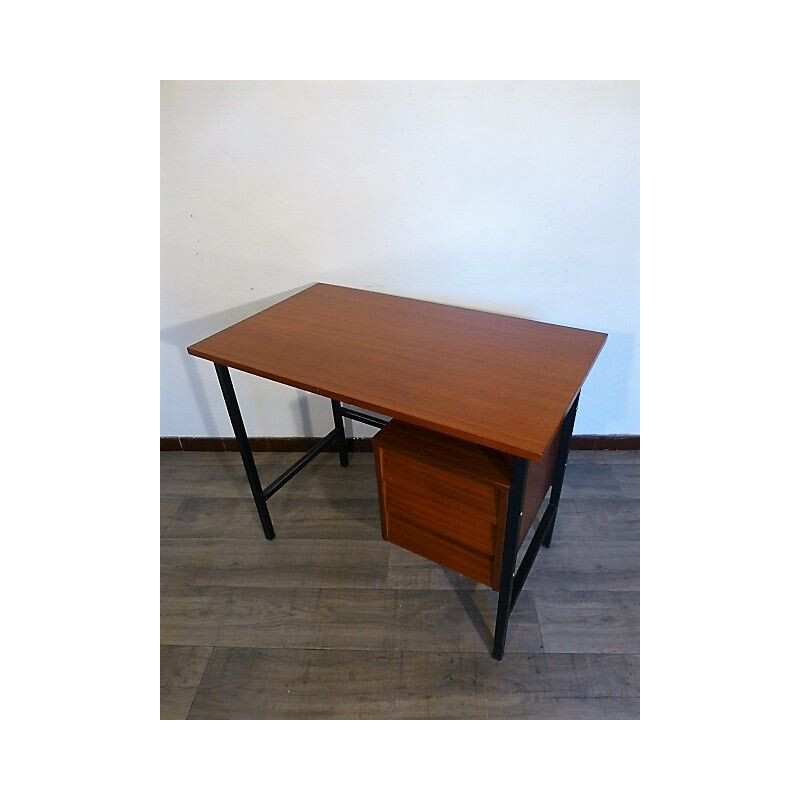 Vintage modernista office in wood and metal 1960
