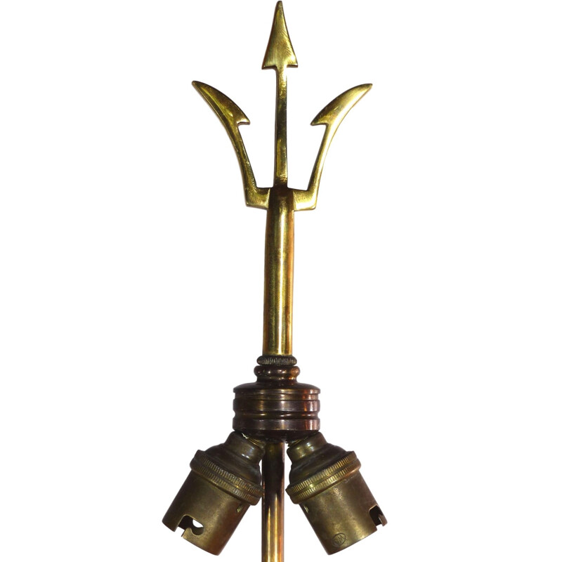 Vintage dolphin and Trident table lamp