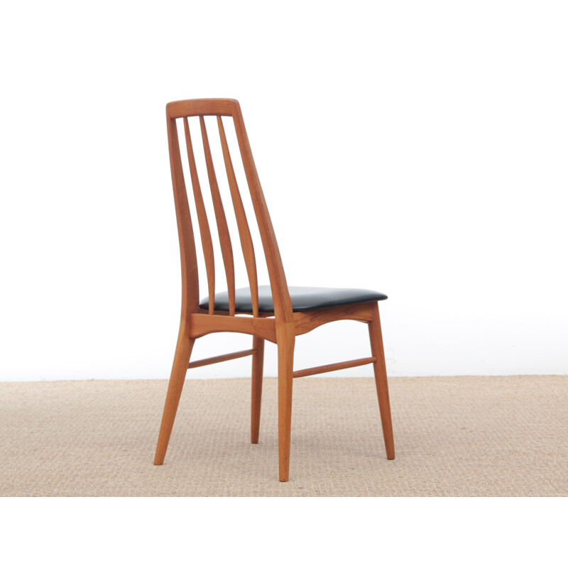 Set of 6 scandinavian dining chairs in teak model Eva,1960