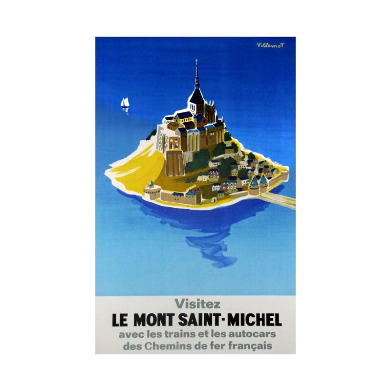 Affiche vintage SNCF, Bernard VILLEMOT - 1968