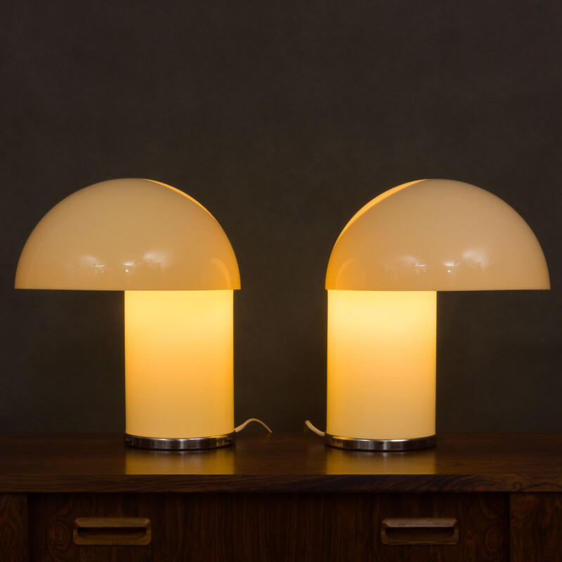 Pair of vintage "Leila" lamps by Verner Panton & Marcello Siard,1960