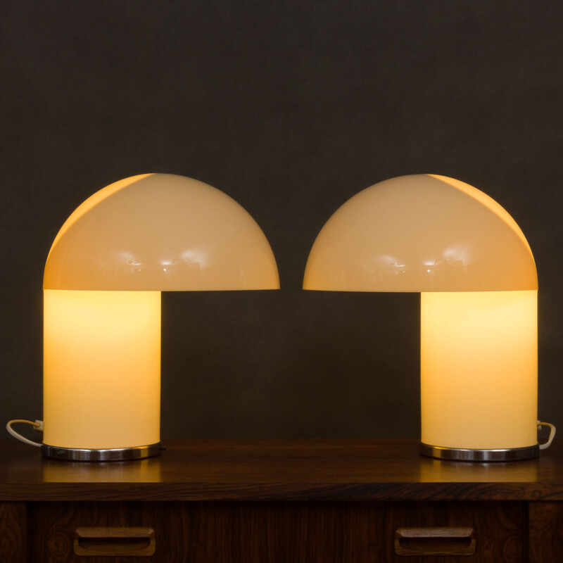 Pair of vintage "Leila" lamps by Verner Panton & Marcello Siard,1960