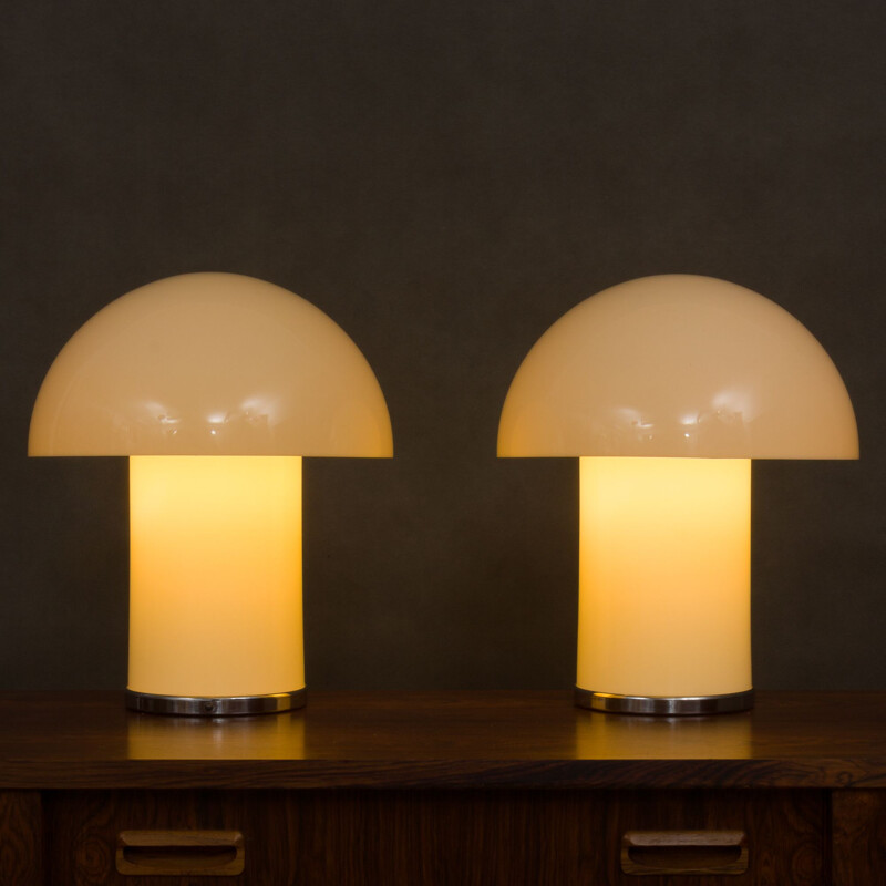 Pair of vintage "Leila" lamps by Verner Panton & Marcello Siard,1960