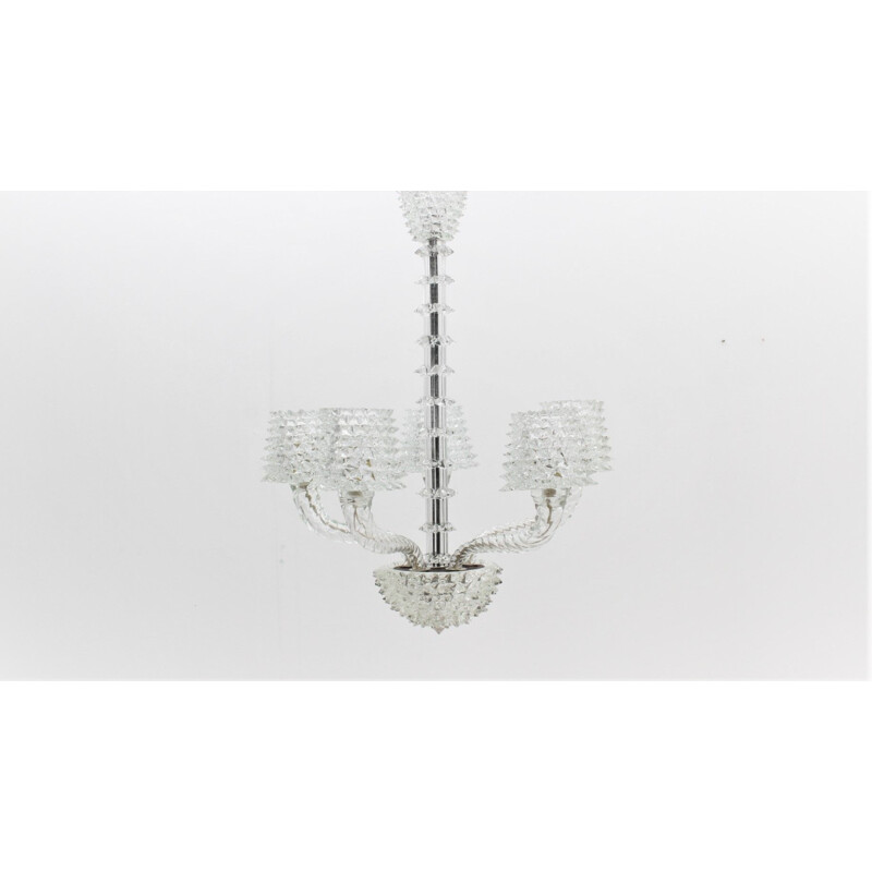 Vintage chandelier in Murano glass by Ercole Barovier