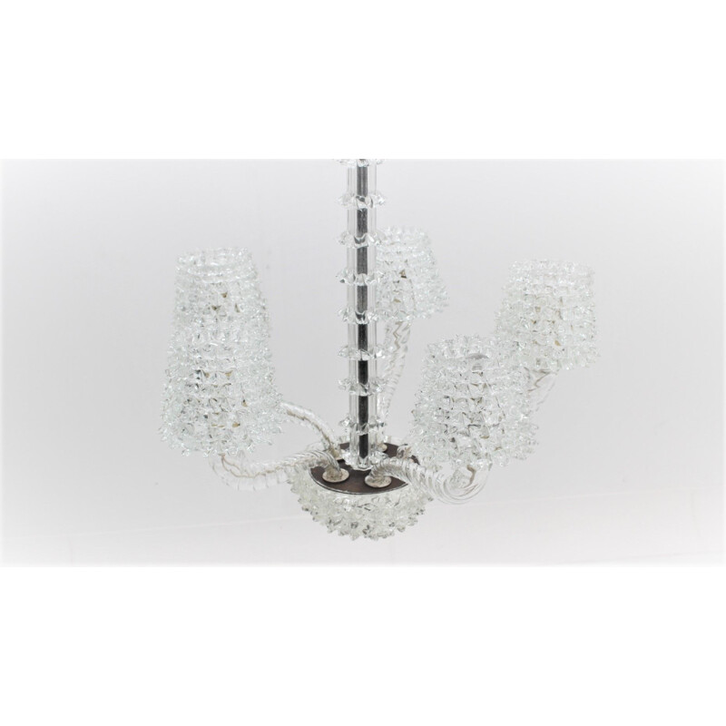 Vintage chandelier in Murano glass by Ercole Barovier