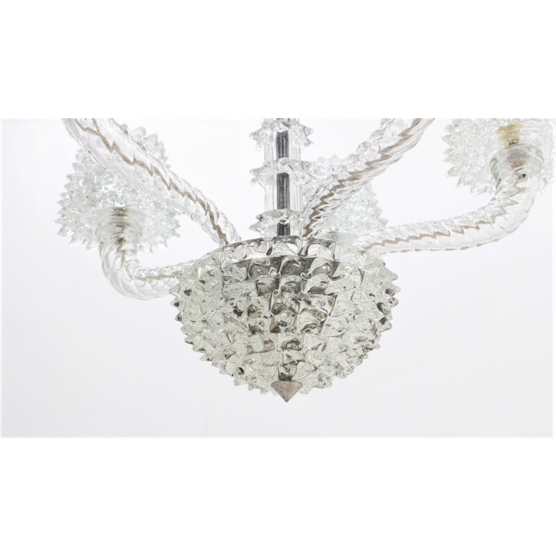 Vintage chandelier in Murano glass by Ercole Barovier