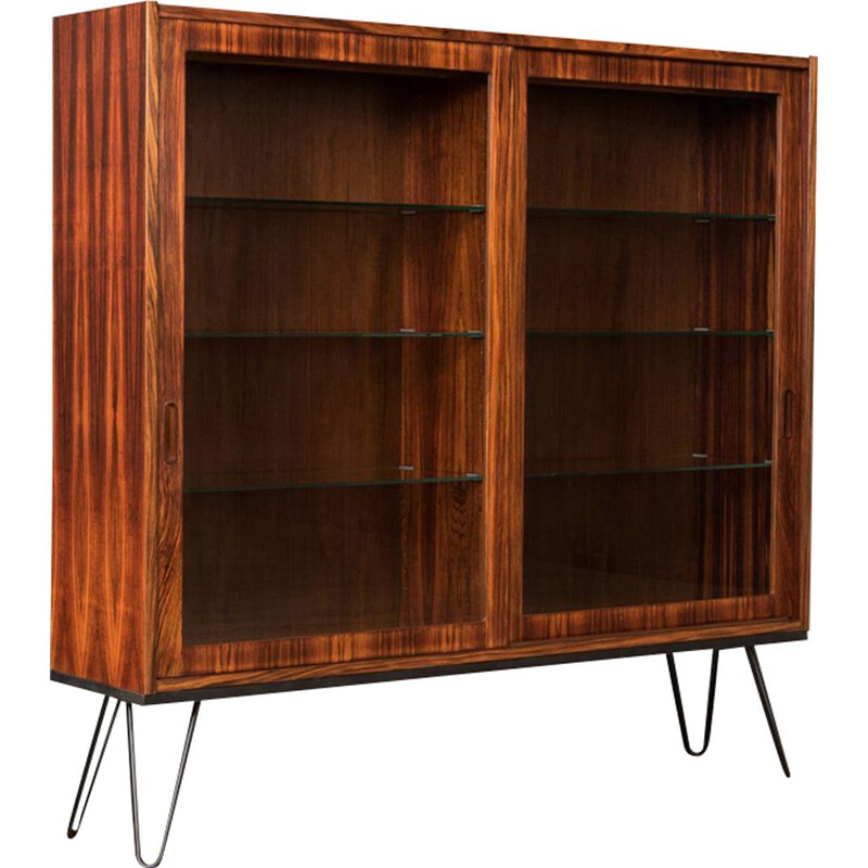 Vintage glass cabinet in rosewood by Poul Hundevad 1960s