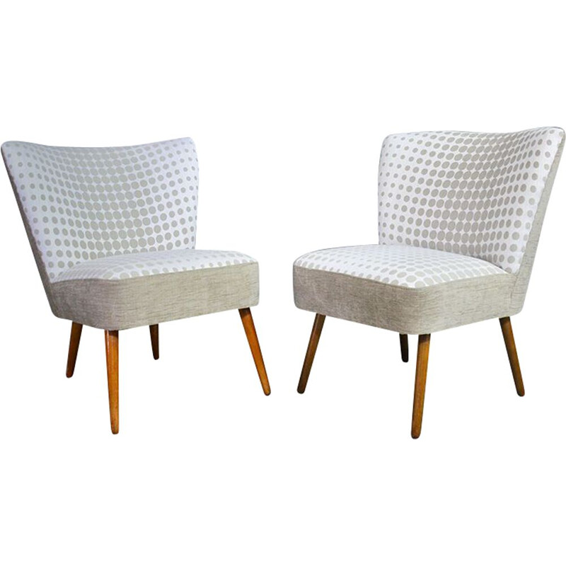 Set of 2 vintage cocktail chairs 1950