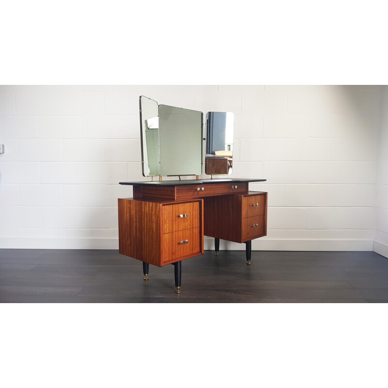 Vintage dressing table three mirror by E Gomme for G-Plan 1960s